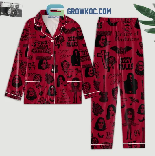Ozzy Osbourne Prince Of Darkness No Pocket Pajamas Set
