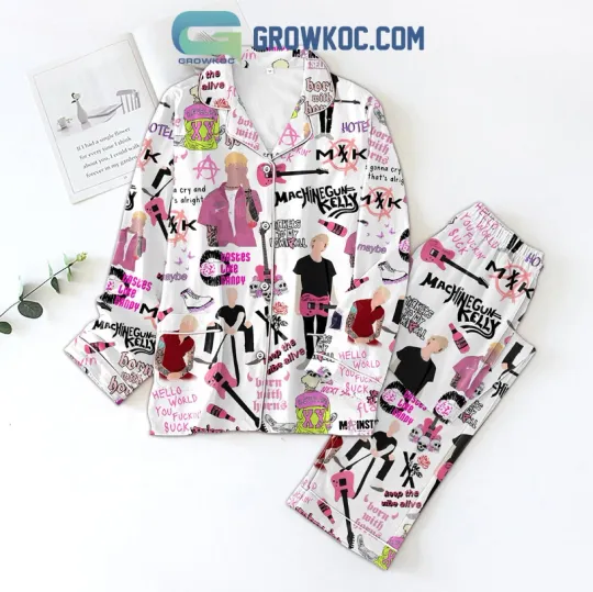 Discover Machine Gun Kelly Keep The Vibe Alive No Pocket Pajamas Set