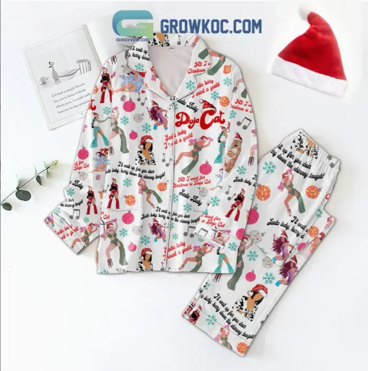 Discover Doja Cat Santa Baby I Want A Yatch Hurry Down No Pocket Pajamas Set