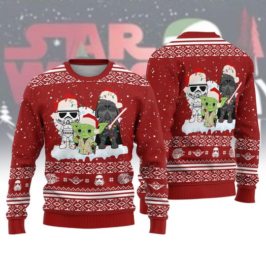Discover Funny Sci Fi Christmas Sweater, Cute Space Warrior Ugly Sweater, Holiday Gift for Him Her, Geeky Xmas Sweatshirt, Cosplay Party Outfit