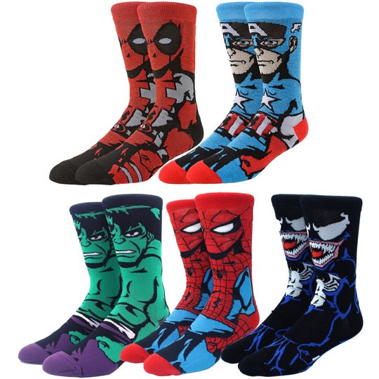 Discover Potdemiel Disney Men Women Cartoon Anime Styles Christmas Halloween Themes Hip Hop Street Fashion Look Novelty Funny Crew Socks