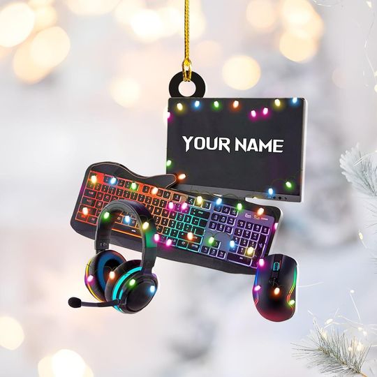 Discover Custom Gaming Computer Christmas Ornament, Christmas Tree Decor, Custom Computer Ornament,Loved Gaming Computer Ornament, Ornament Gift