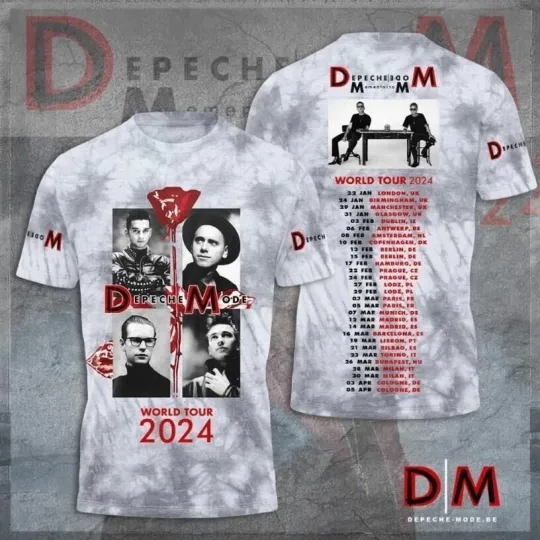 Discover T Shirt 3D men Band Depeche Mode Mockup Gifl AOP FAN