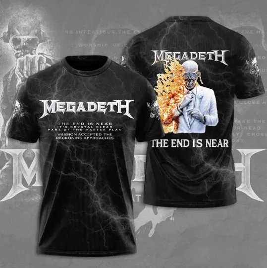 Discover The End Is Near Megadeth Band 3D Shirt Unisex Concert S-5XL K197