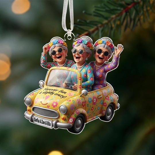 Discover Custom Best Friend Christmas Ornament, Besties Ornament, Friendship Ornament, Friend Gift, BFF Gift, Gift for Her, Xmas Gift for Grandmas