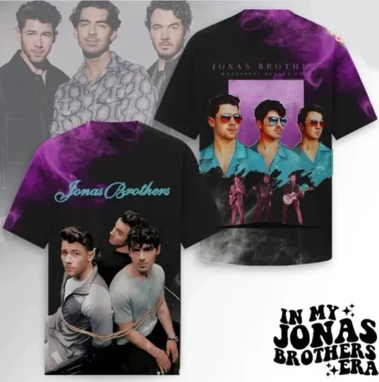 Jonas Brothers Happiness Tour Graphic AOP 3D T-Shirt