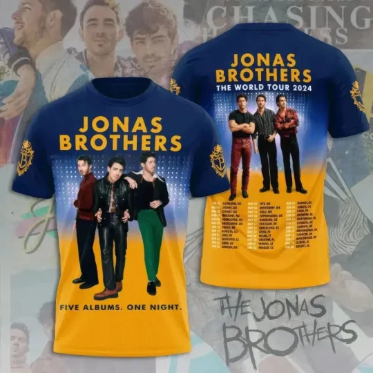 Jonas Brothers Five Albums One Night The Tour 3D T-shirt