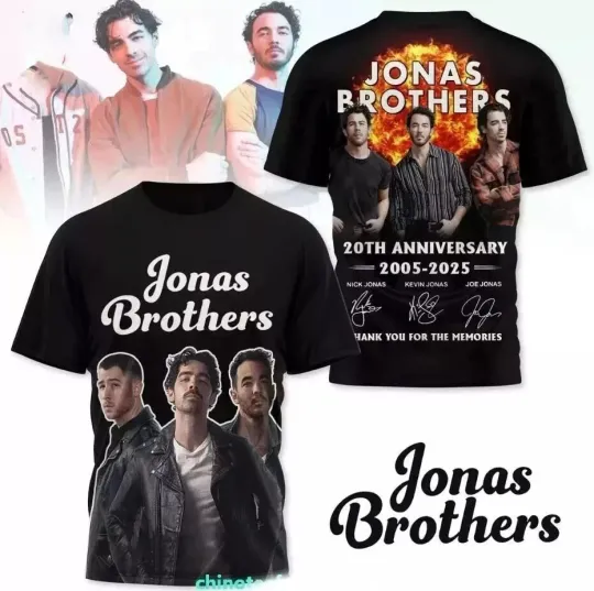 Jonas Brothers 20th Anniversary Thank You 3D T-Shirt