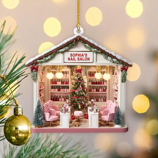 Discover Personalized Nail Salon Christmas Ornament, Custom Nail Salon Christmas Tree Decor, Christmas Gift For Nail Salon Owner, Nail Lover Gift