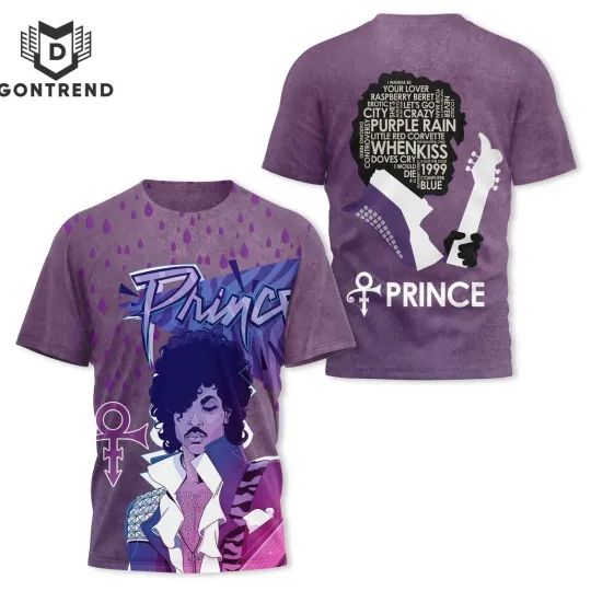 Discover Prince Pur Rain Design 3D T-Shirt
