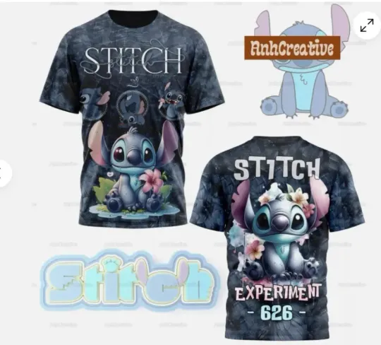 Discover Disney Stitch 3D T-Shirt for Halloween and Christmas