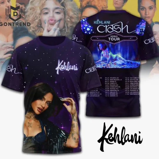 Discover Kehlani Crash World Tour 3D T-Shirt