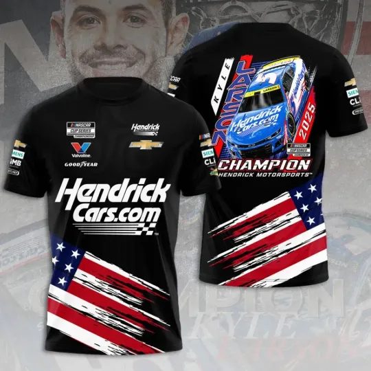 Kyle Larson 2025 Nascar Cup Series Champion 3D T-shirt