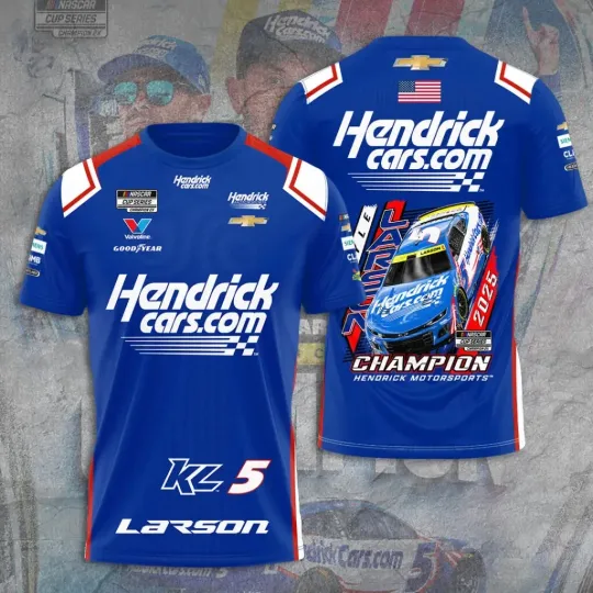 Kyle Larson 2025 Nascar Cup Series Champion 3D T-shirt