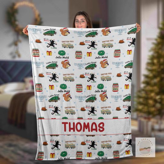 Discover Personalized Griswold Family Fleece Blanket, Christmas Vacation Holiday Throw, Home Decor, Family Xmas Gift