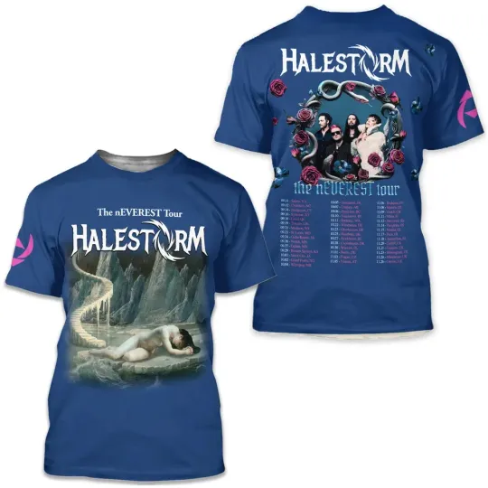 Discover Halestorm The Everest Tour 2025 3D T-Shirt