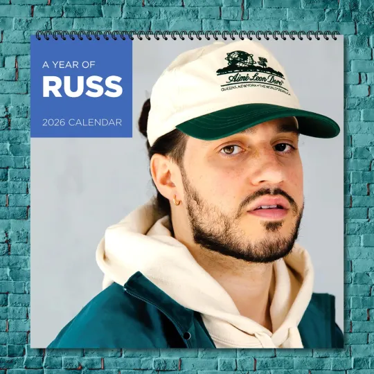 Discover Russ 2026 Wall Calendar, 12-Month Celebrity Photo Calendar