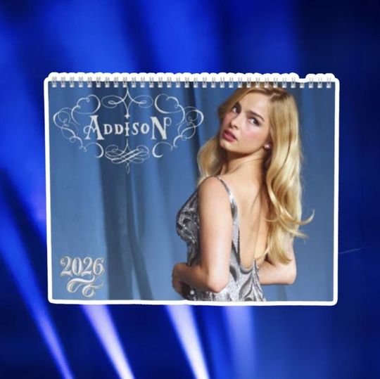 Discover Addison Rae Pop Star Calendar | Addison Rae Christmas 2026 Calendar Stocking Stuffer | Aquamarine