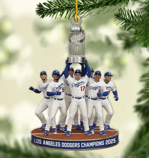 LA Dodgers World Series 2025 2D Acrylic Ornament