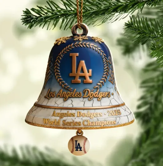 new. Dodgers 2025 World 2D Acrylic Ornament
