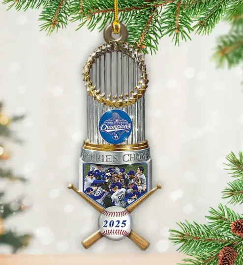 Dodgers World Series 2025 2D Acrylic Ornament.