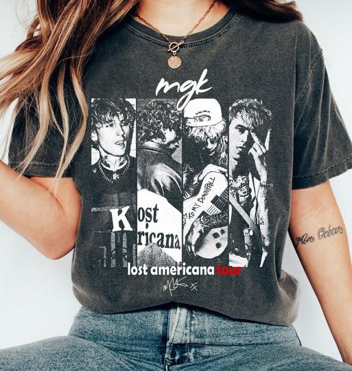 Discover Machine Gun Kelly Lost American Tour 2025 T-Shirt - Unisex Pop Rock Merch
