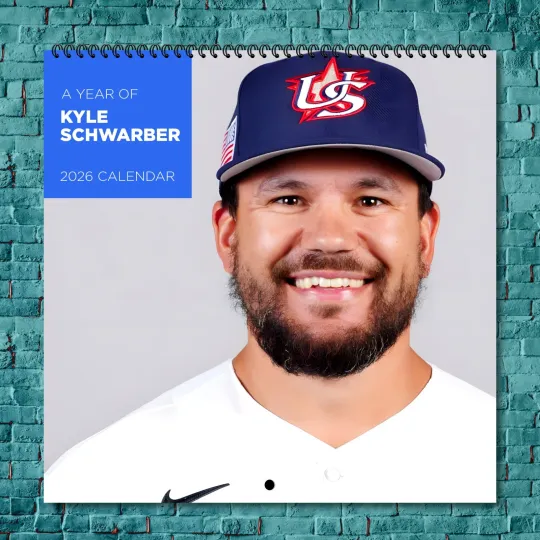 Discover Kyle Schwarber 2026 Wall Calendar, 12-Month Celebrity Fan Gift Collection