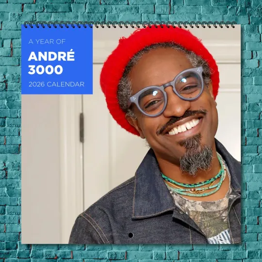 Discover André 3000 2026 Wall Calendar 12-Month Celebrity Photo Calendar
