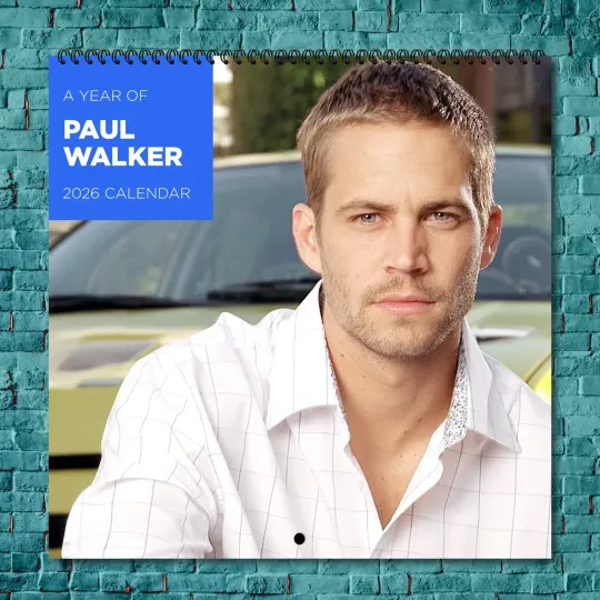 Discover Paul Walker 2026 Wall Calendar, 12-Month Celebrity Photo Calendar