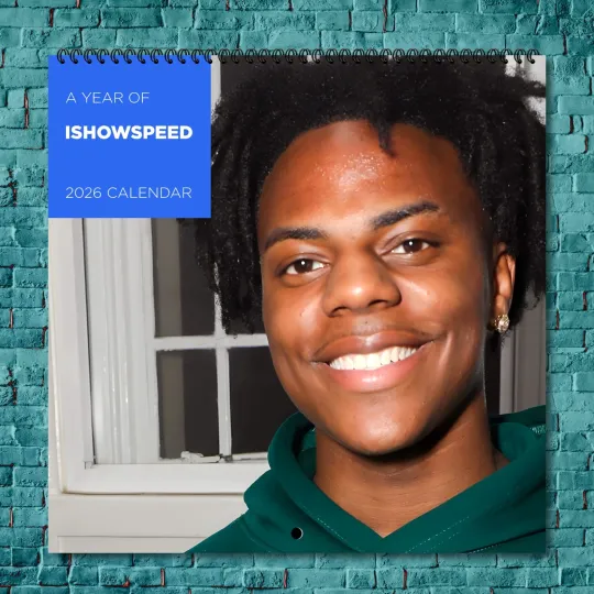 Discover IShowSpeed 2026 Wall Calendar, 12-Month Celebrity Fan Gift