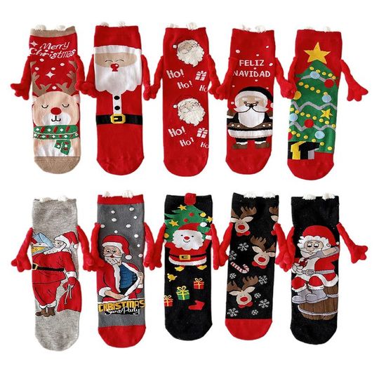 Christmas Magnetic Socks Holding Hand In Hand Funny Socks Hand Holding Funny Socks Magnetic Couple Socks For Men Women Adults