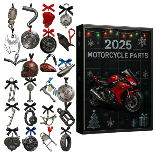 Discover Christmas Countdown Calendar 2DAcrylic Advent Decoration 24Days Motorcycle Parts