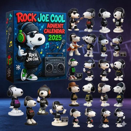 Discover Joe Co-l Rock Acrylic Advent Calendar 2025, Music Countdown Box, 24-Day Collectible Gift Set, Holiday Decor