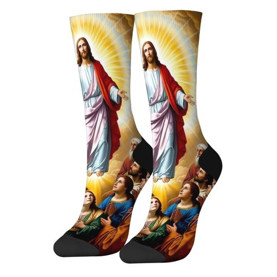 Discover Myth Jesus novelty fun socks Harajuku retro style comfortable fashion casual men's socks comfortable warm non-slip sports socks