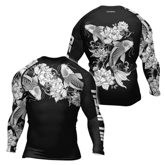 Discover ﻿Men's Retro Quick Dry Long Sleeve Compression 3D Printing Shirt for Fitness and Jiu-Jitsu Practice Man T-Shirt