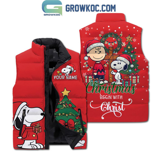 Discover Snoopt Peanuts Christmas Personalized Sleeveless Jacket