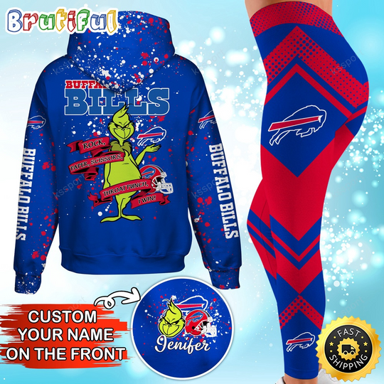 Custom Buffalo Bills Hoodie Leggings The funny character Hoodie Rock Paper Scissors Throat Punch I Win