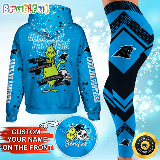 Custom Carolina Panthers Hoodie Leggings The funny character Hoodie Rock Paper Scissors Throat Punch I Win