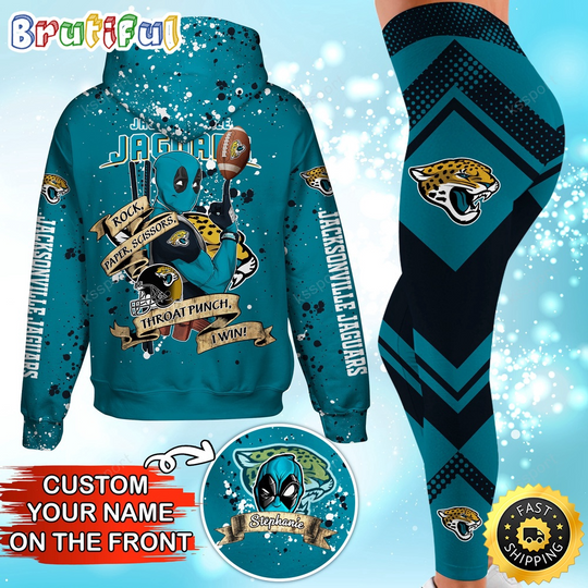 Custom Jacksonville Jaguars Hoodie Leggings Rock Paper Scissors Throat Punch I Win Hoodie