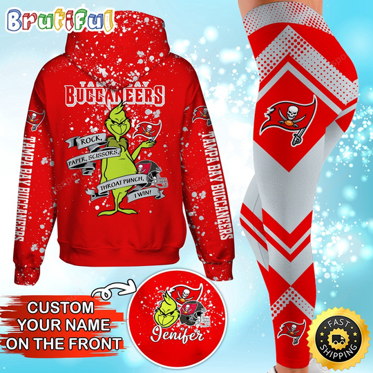 Discover Custom Tampa Bay Buccaneers Hoodie Leggings The funny character Hoodie Rock Paper Scissors Throat Punch I Win