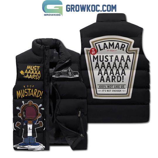 Kendrick Lamar Merry Mustard Sleeveless Jacket Black