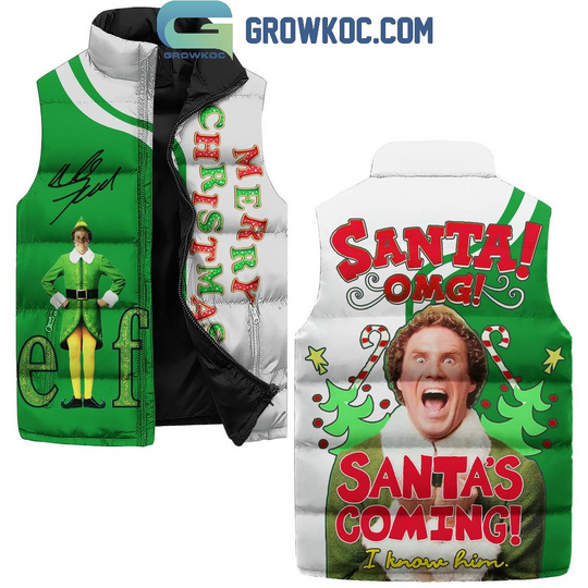 Elf Santa Coming Christmas Sleeveless Jacket