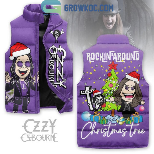 Ozzy Osbourne Rocking Around Christmas Tree Sleeveless Jacket