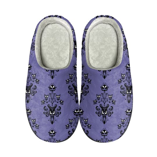 Cozy Women's Haunted Mansion House Slippers