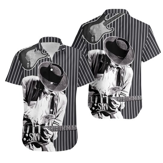 SRV Stevie Ray Vaughan Hawaiian button shirt
