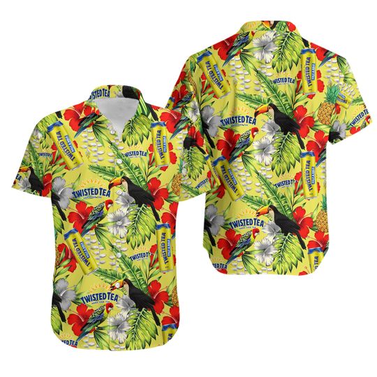 Twisted Tea Hawaiian Shirt, Twisted Tea Button Shirt, Twisted Tea Shirt, Twisted Tea Summer Shirt, Tropical Shirt, Short Sleeve Shirt