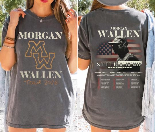 Discover Wallen Western Still The Problem Tour 2026 Double Sided T-Shirt, Country Music Fan Tee