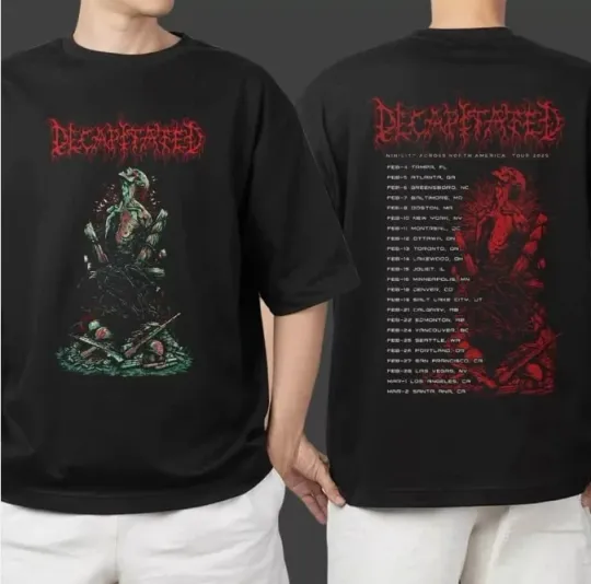 Discover Decapitated Nihility Across North America Tour 2025 Tour T-shirt
