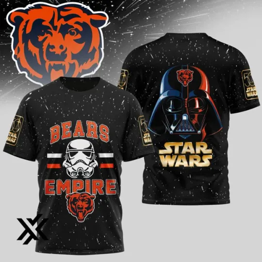 Discover Chicago Bear Premium football x Star Wars 3D Shirt