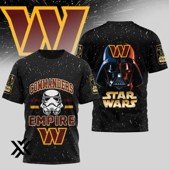 Discover Washington Commander Premium football x Star Wars 3D Shirt